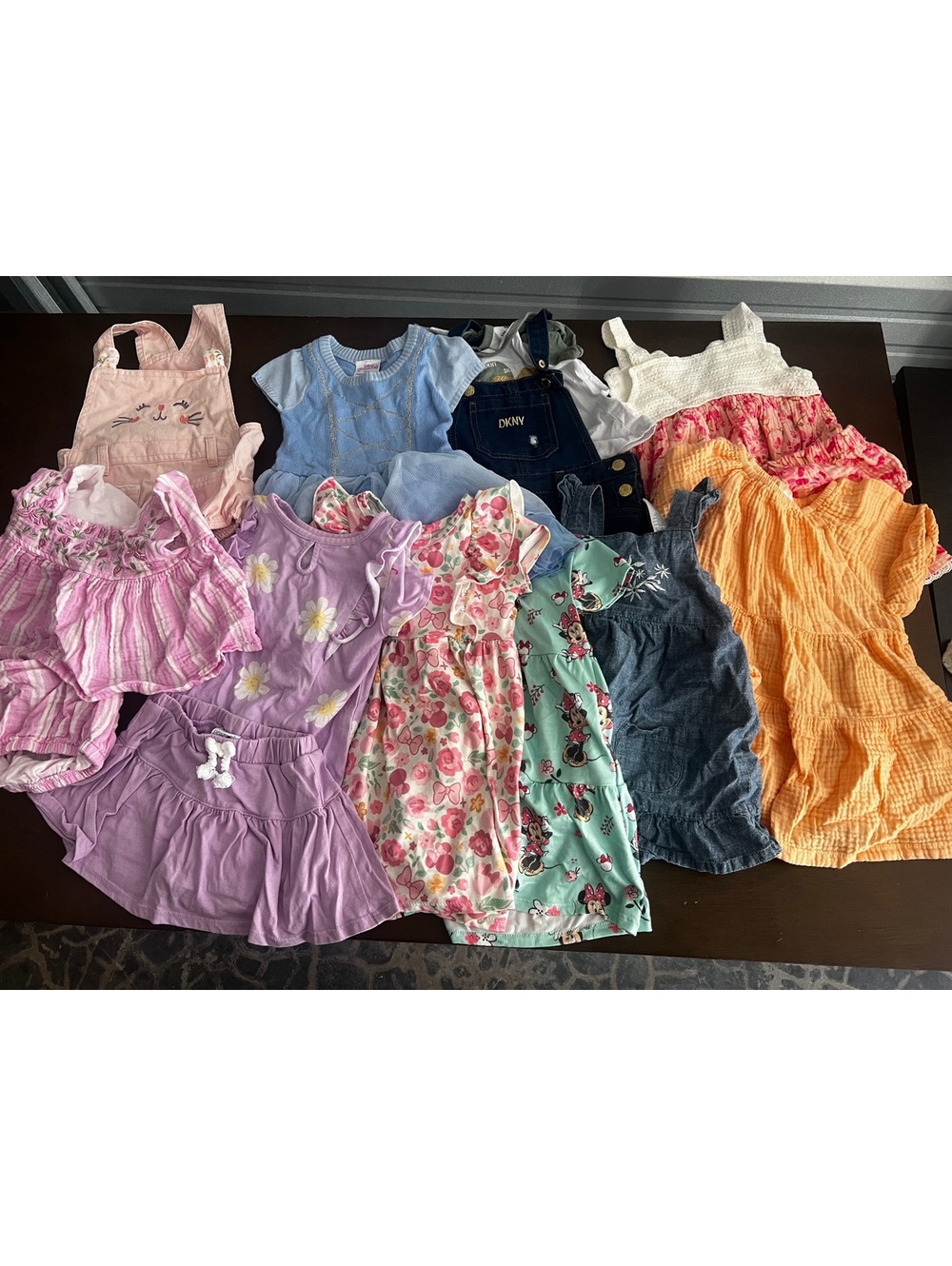 Toddler Girls 2T Clothing Lot Dresses Rompers DKNY Disney Minnie Spring Summer